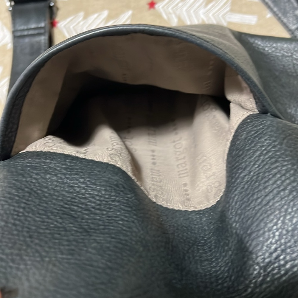 Margot Mickey Double Zip Versatile Hobo crossbody in Black Leather - Picture 15 of 15